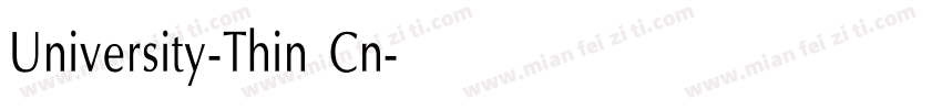 University-Thin Cn字体转换